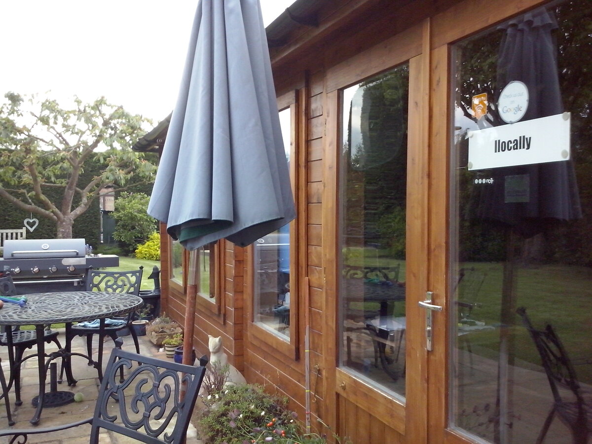 Garden office workspace